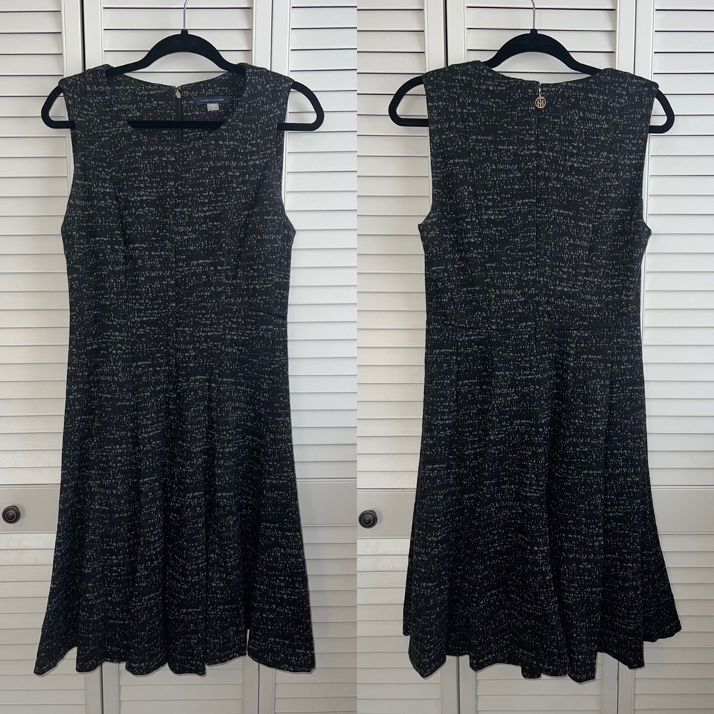 Tommy Hilfiger Charcoal Sleeveless A-Line Dress 10